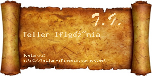 Teller Ifigénia névjegykártya